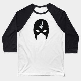 Black Bolt Mask Baseball T-Shirt